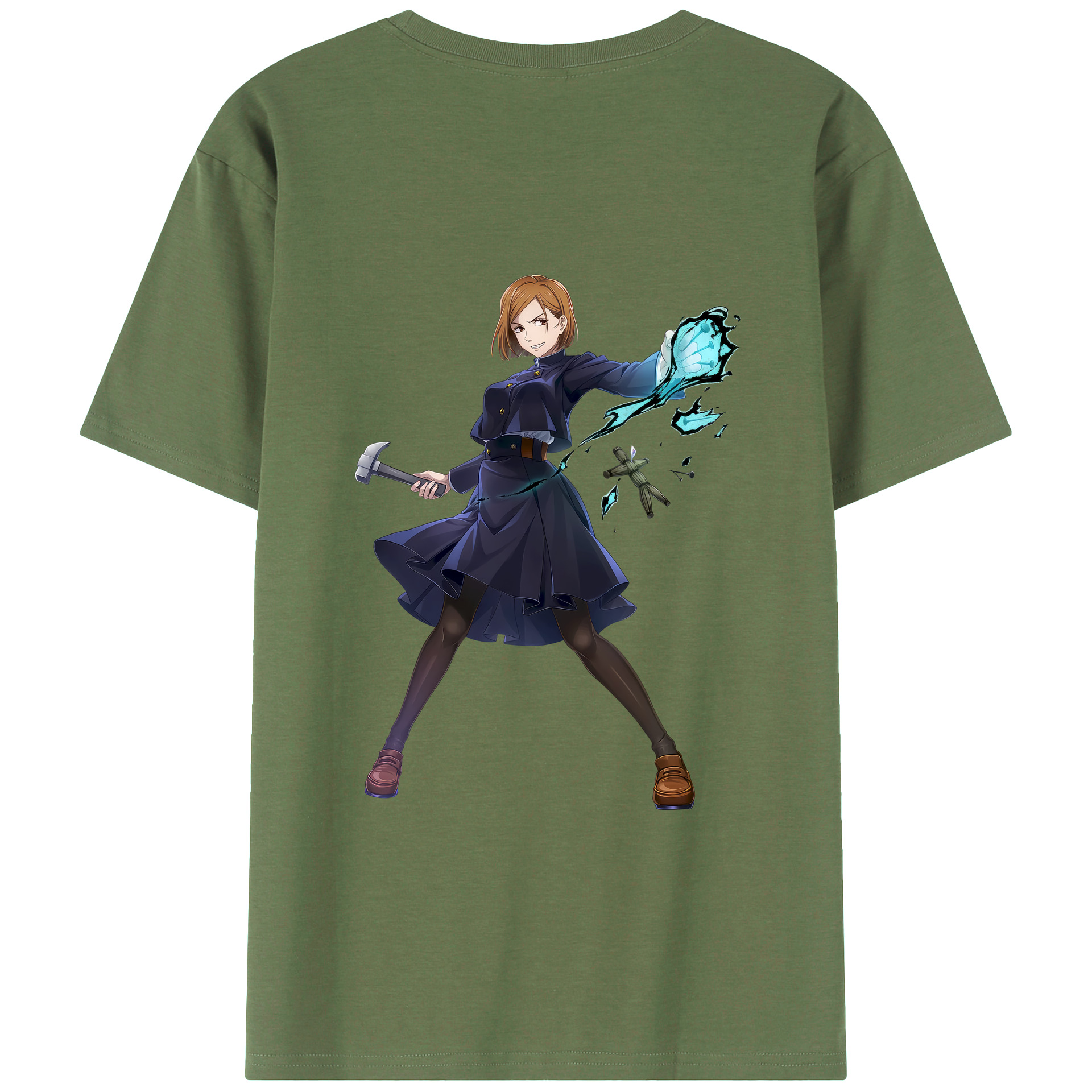 （画像用） 呪術廻戦 Jujutsu Kaisen 綿100％ メンズ半袖Tシャツ（バックプリント） 通気性